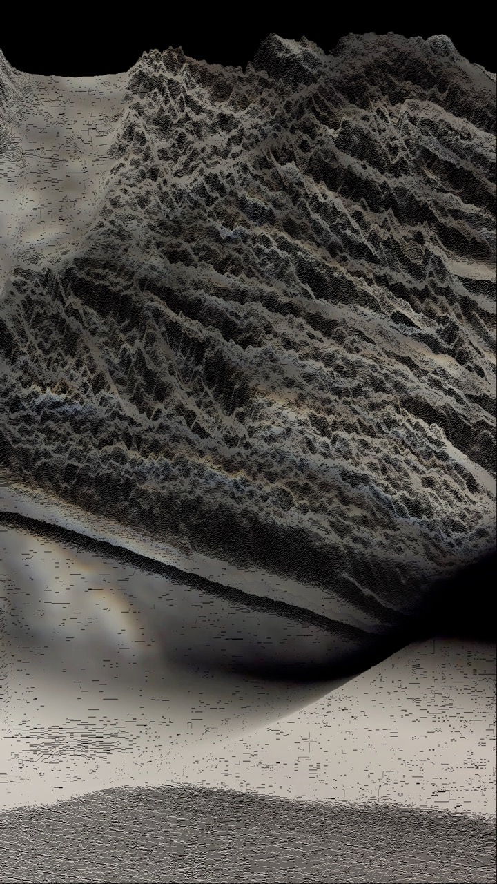 Studio work in progress, video animation topography