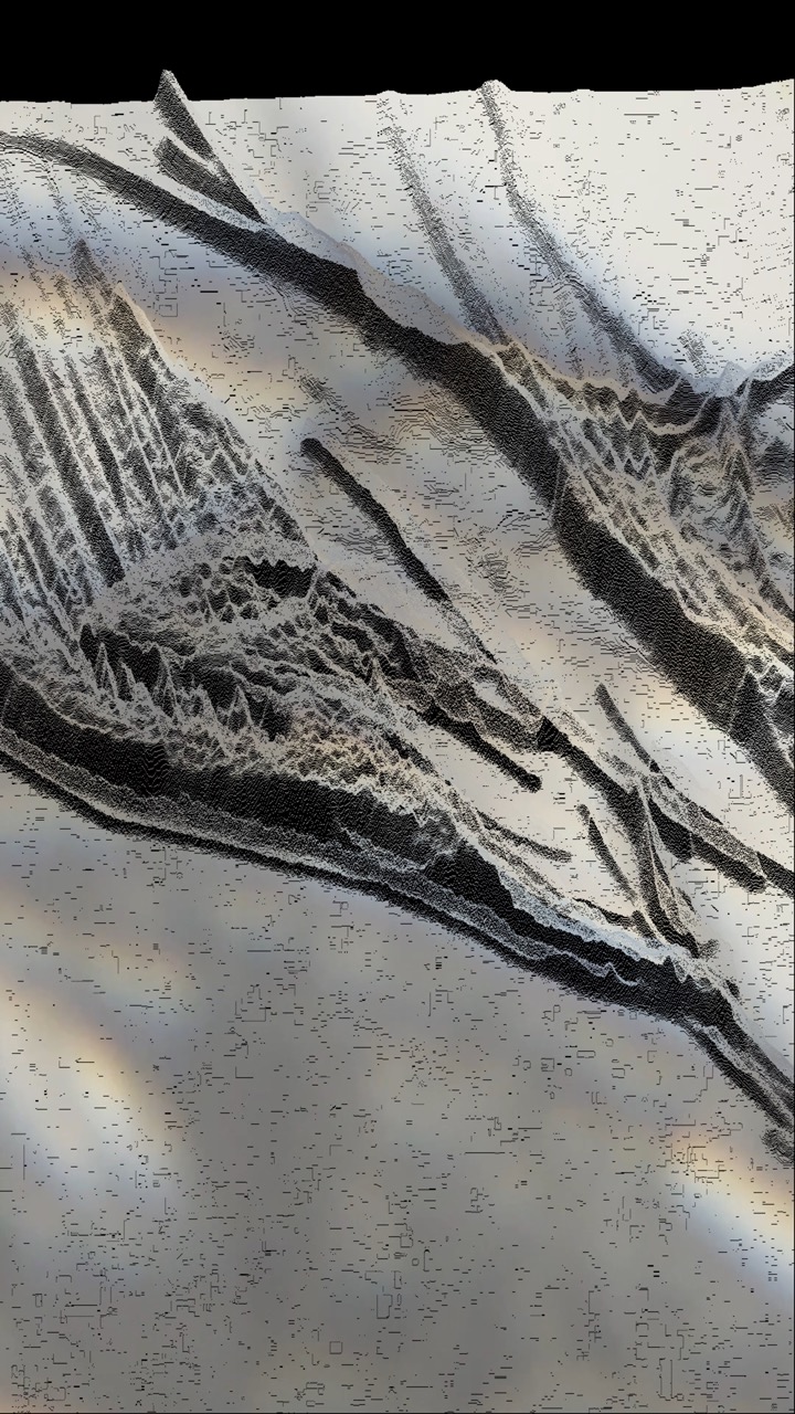Studio work in progress, video animation topography