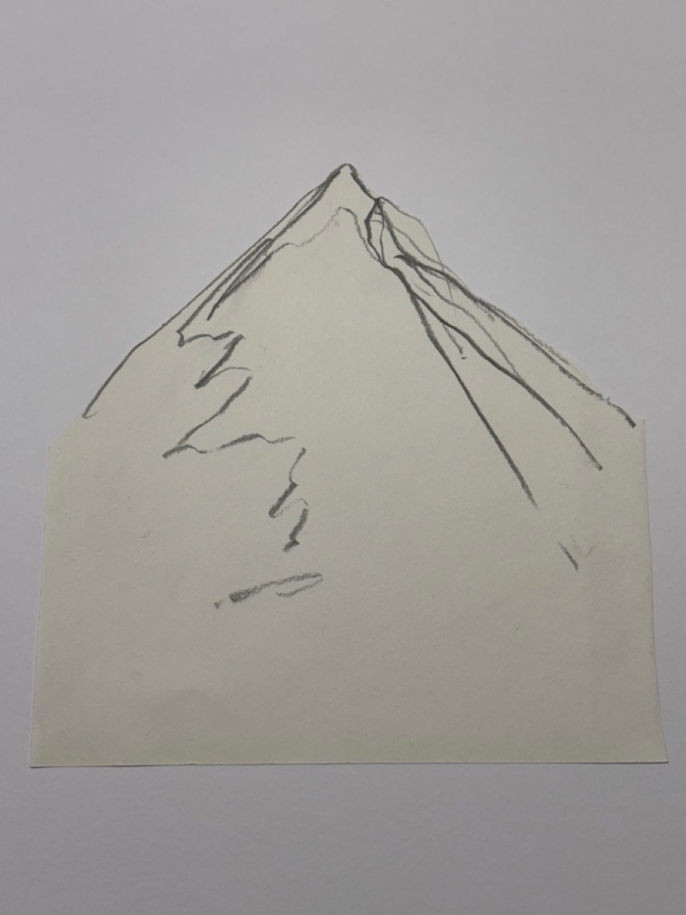 Studio work in progress, mountain sketch