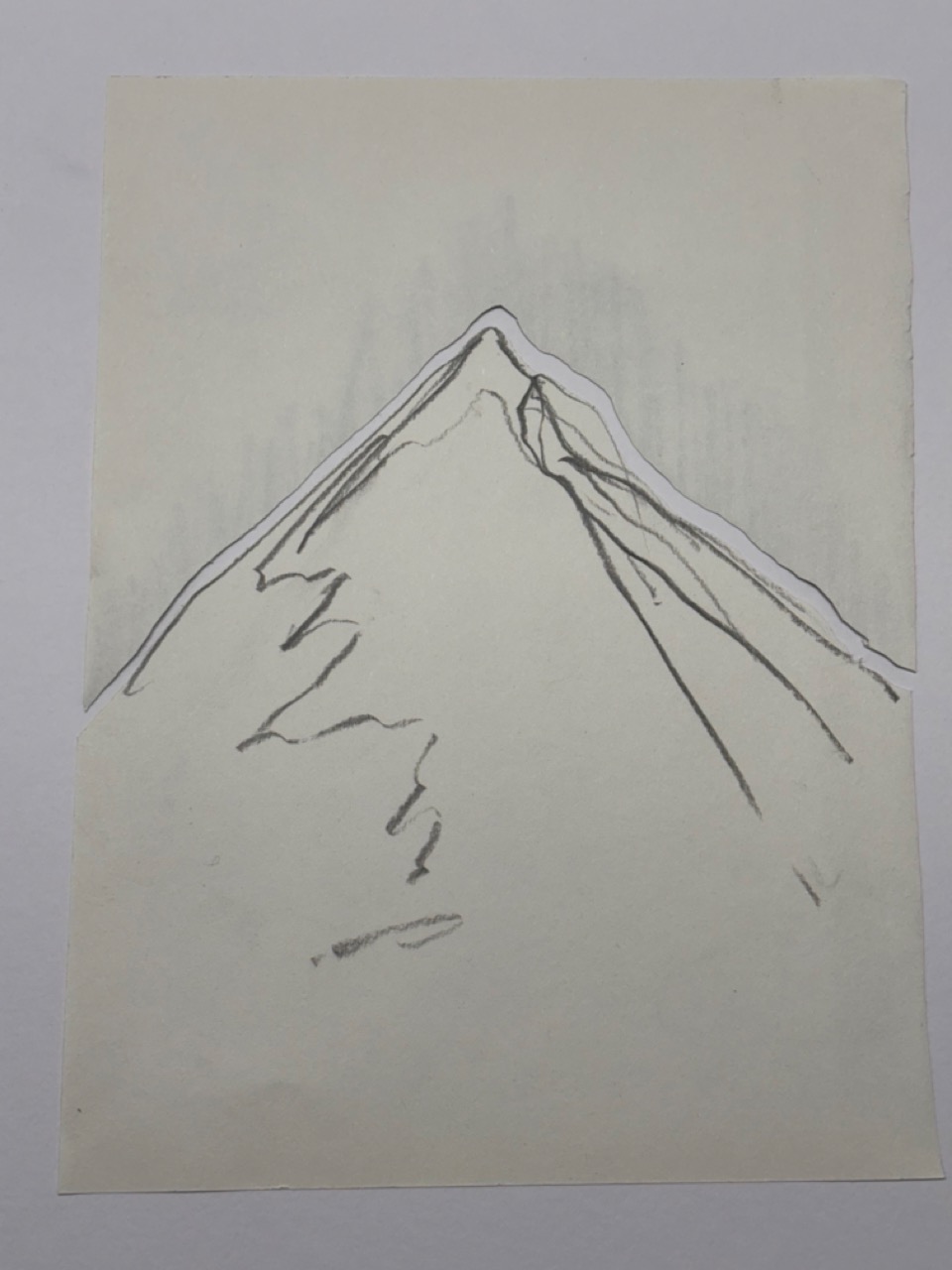 Studio work in progress, mountain sketch