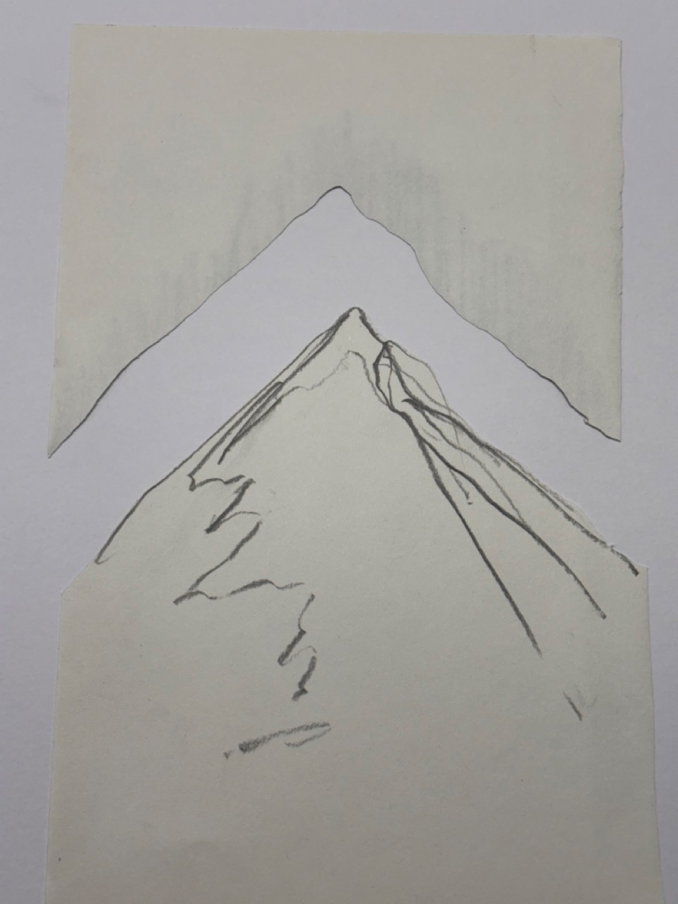 Studio work in progress, mountain sketch