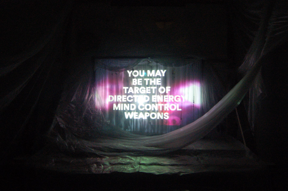 Installation view of Greasy Bouffant, 2014