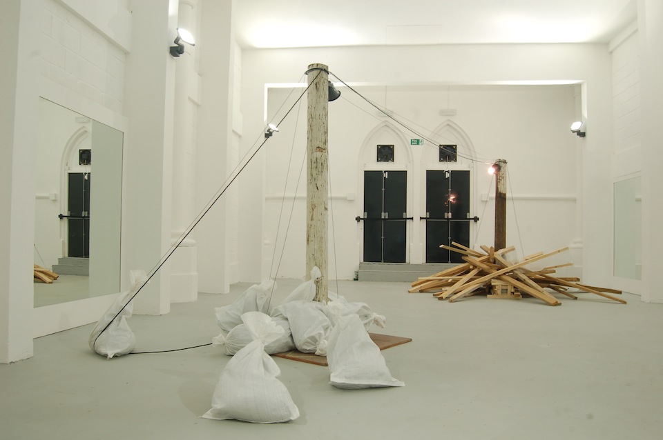 Installation view of Closed Loop, 2012