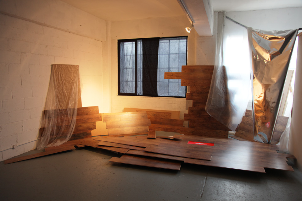 Installation view of Greasy Bouffant / Versioning, 2015